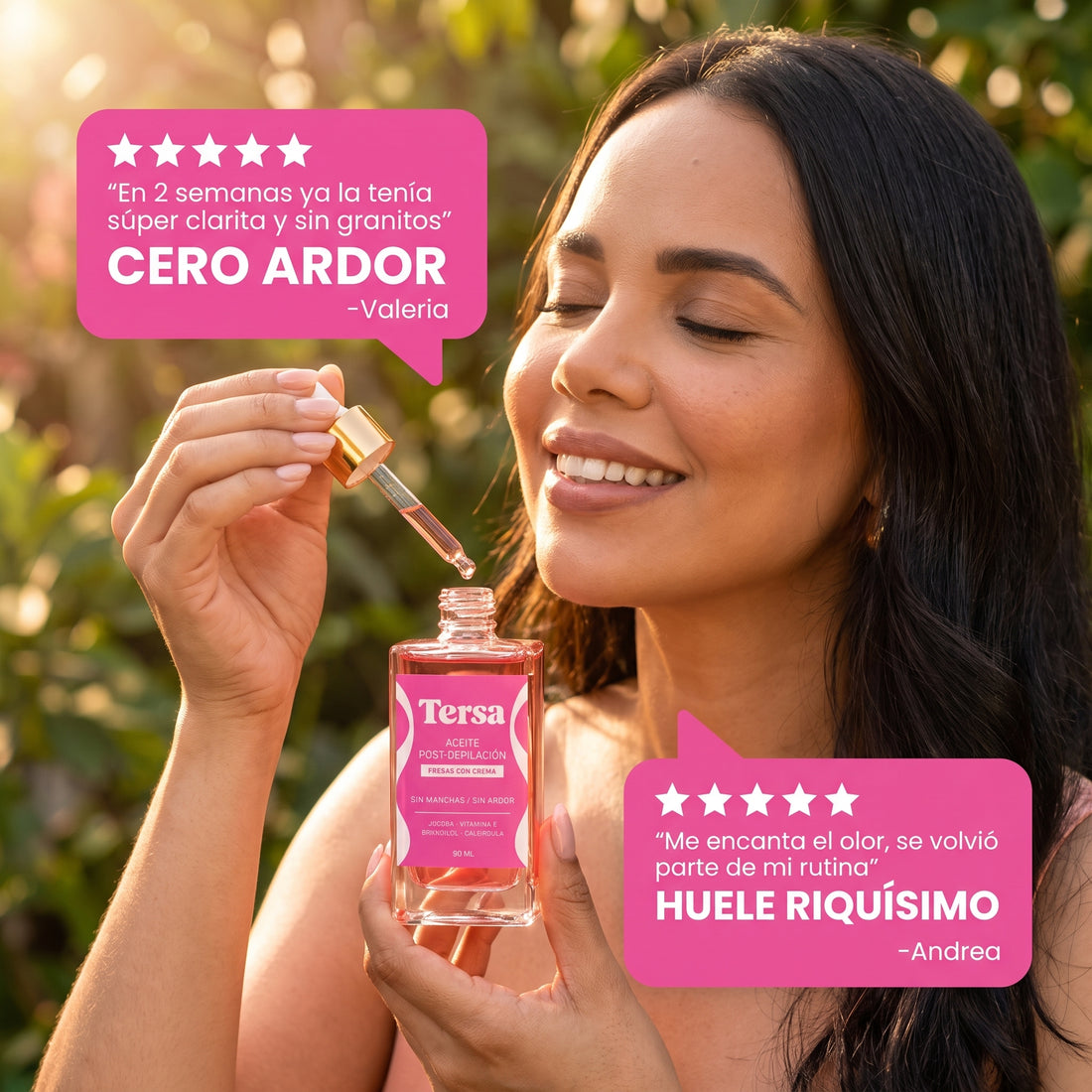 Reseñas de clientas: cero ardor y huele riquísimo