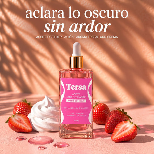 Aceite post-depilación Tersa: aclara lo oscuro sin ardor